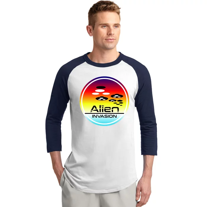 Alien Invasion Baseball Sleeve Shirt