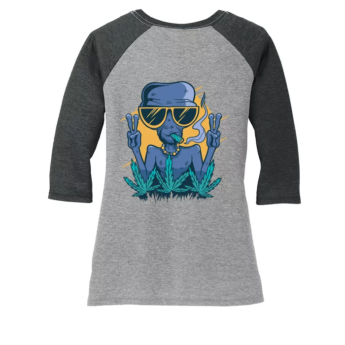 Alien Joint Women's Tri-Blend 3/4-Sleeve Raglan Shirt