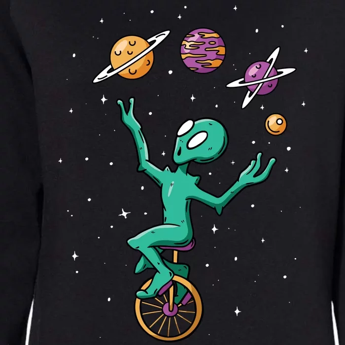 Alien Juggler Womens California Wash Sweatshirt