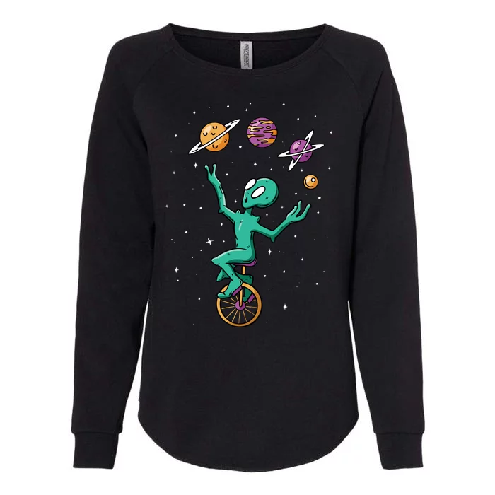 Alien Juggler Womens California Wash Sweatshirt