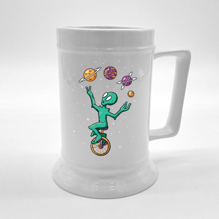 Alien Juggler Front & Back Beer Stein