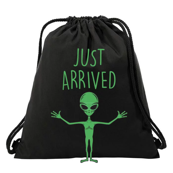 Alien Just Arrived Drawstring Bag