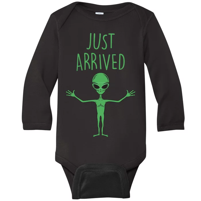 Alien Just Arrived Baby Long Sleeve Bodysuit