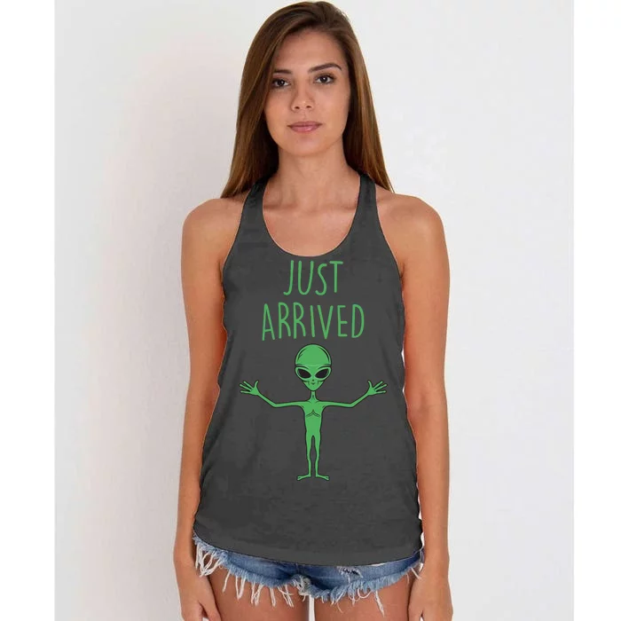 Alien Just Arrived Women's Knotted Racerback Tank