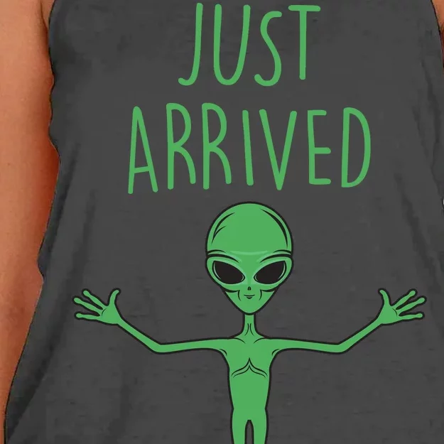 Alien Just Arrived Women's Knotted Racerback Tank