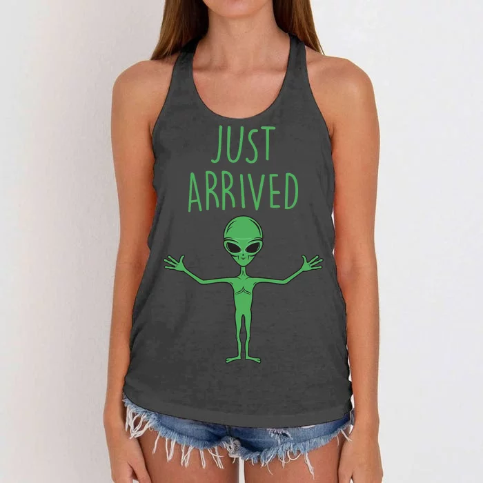 Alien Just Arrived Women's Knotted Racerback Tank