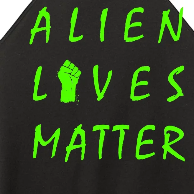 Alien Lives Matter Women’s Perfect Tri Rocker Tank