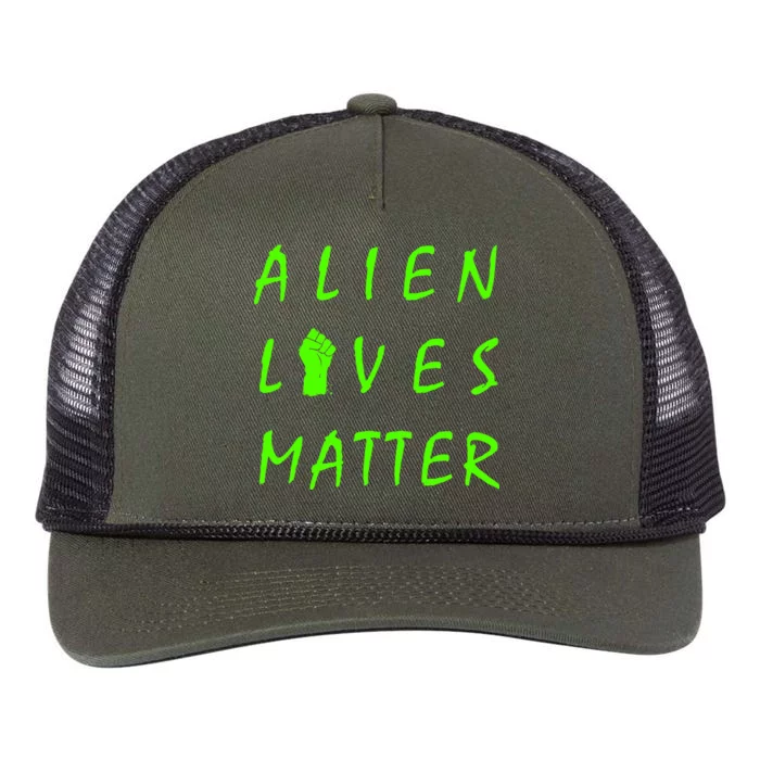 Alien Lives Matter Retro Rope Trucker Hat Cap