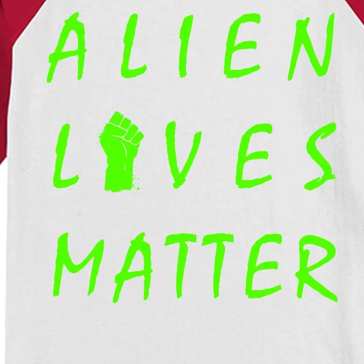 Alien Lives Matter Kids Colorblock Raglan Jersey