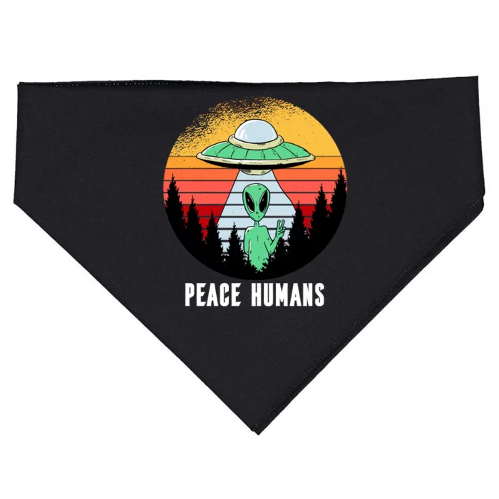 Alien Peace Humans USA-Made Doggie Bandana