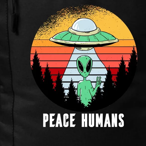 Alien Peace Humans Daily Commute Backpack