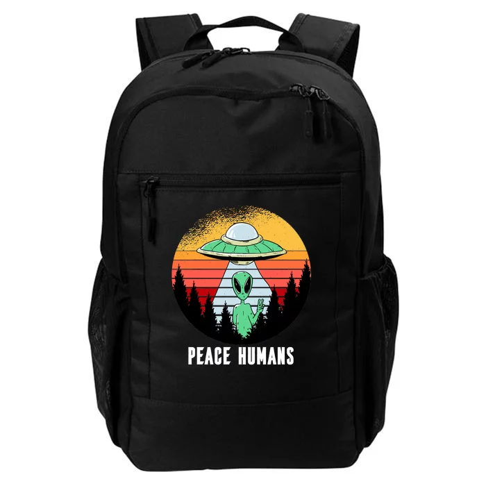 Alien Peace Humans Daily Commute Backpack