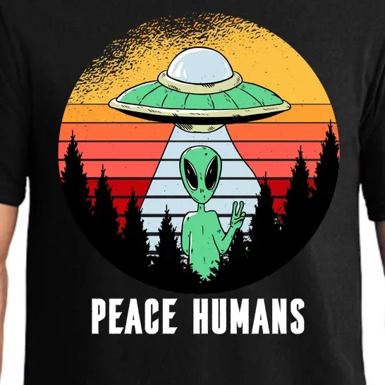 Alien Peace Humans Pajama Set