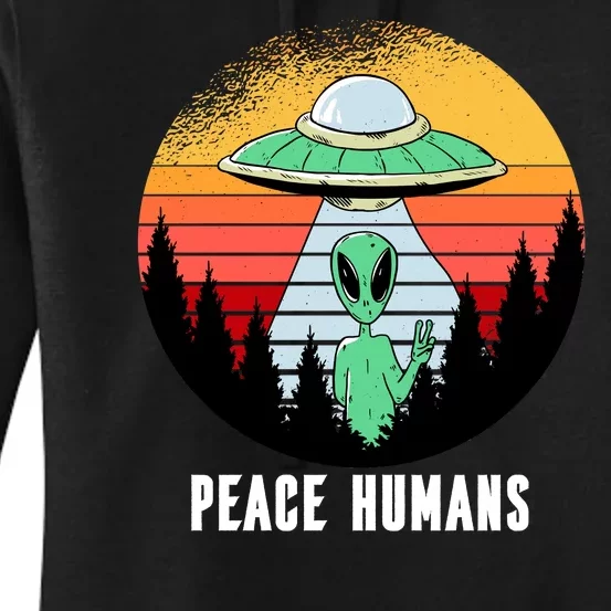 Alien Peace Humans Women's Pullover Hoodie