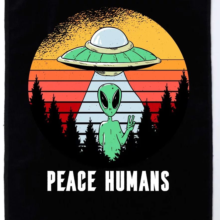 Alien Peace Humans Platinum Collection Golf Towel