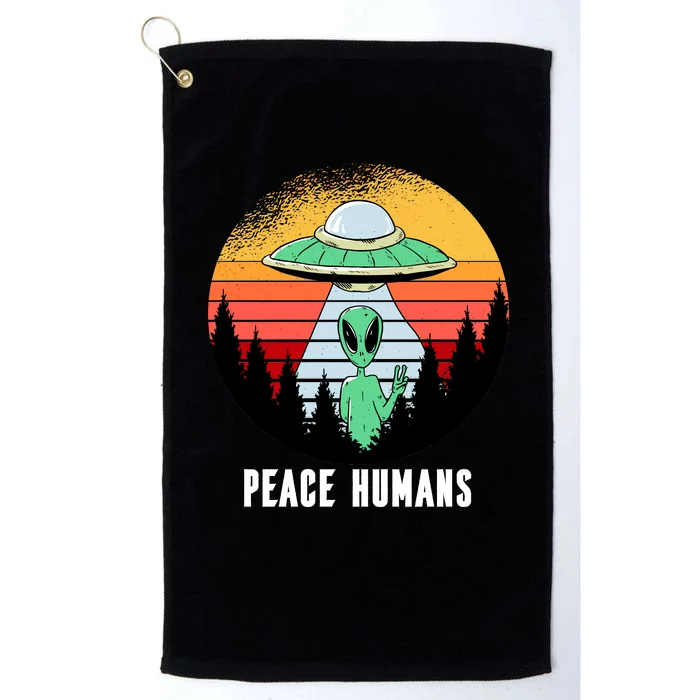 Alien Peace Humans Platinum Collection Golf Towel