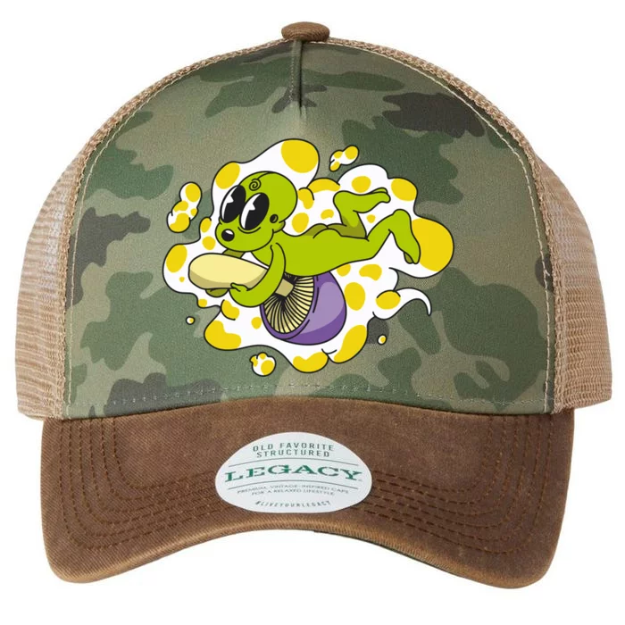 Alien Riding Mushroom Legacy Tie Dye Trucker Hat