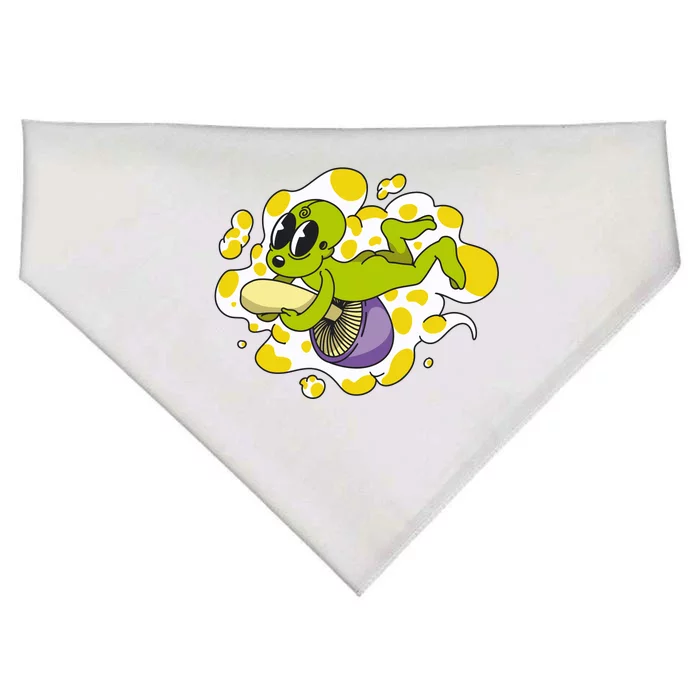 Alien Riding Mushroom USA-Made Doggie Bandana