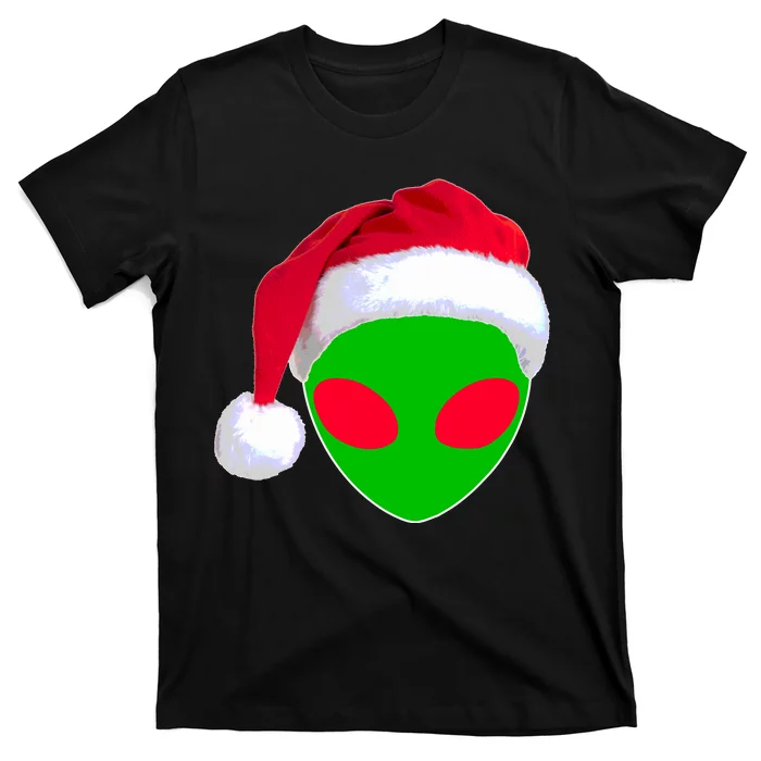 Alien Santa Claus Hat Christmas Logo T-Shirt | TeeShirtPalace