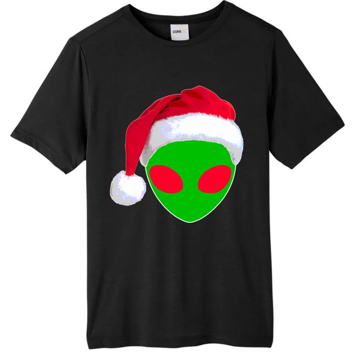 Alien Santa Claus Hat Christmas Logo ChromaSoft Performance T-Shirt