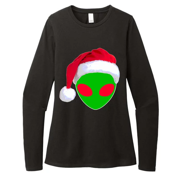 Alien Santa Claus Hat Christmas Logo Womens CVC Long Sleeve Shirt