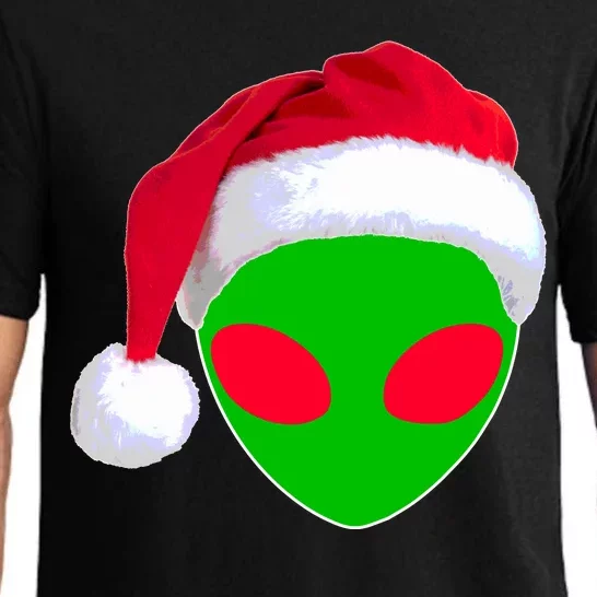 Alien Santa Claus Hat Christmas Logo Pajama Set