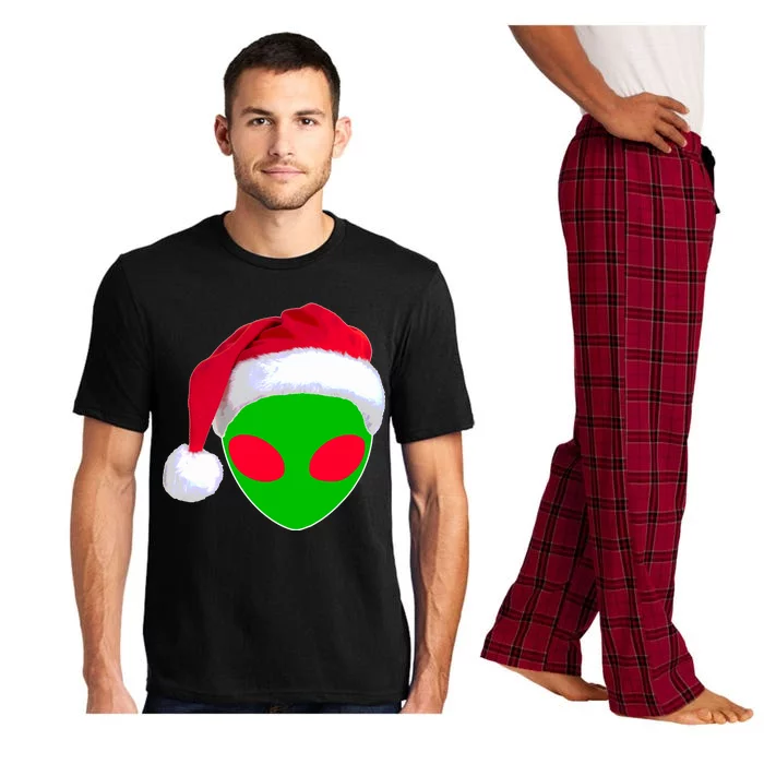 Alien Santa Claus Hat Christmas Logo Pajama Set