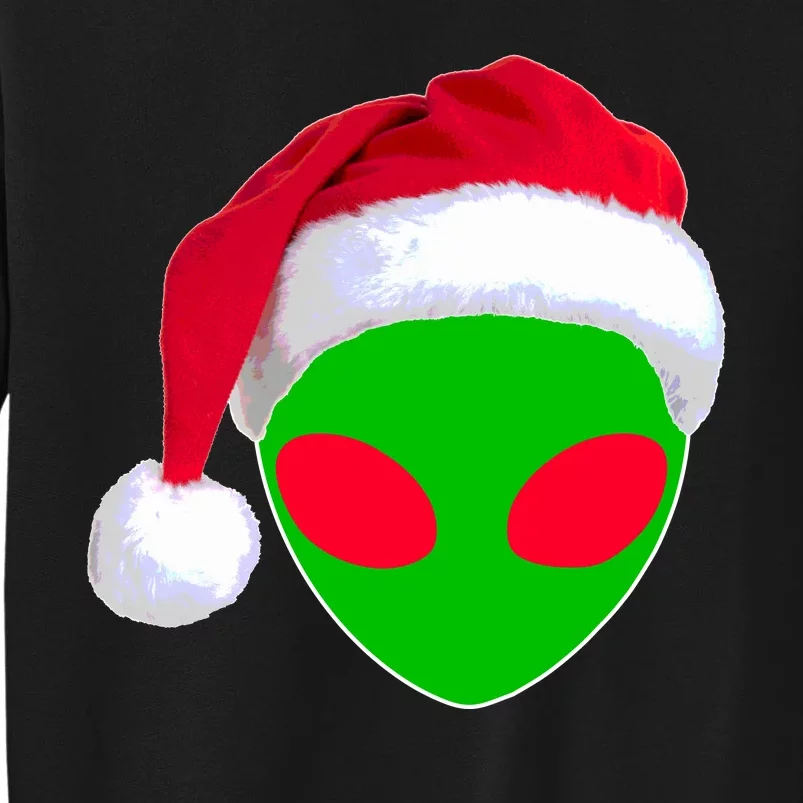 Alien Santa Claus Hat Christmas Logo Tall Sweatshirt