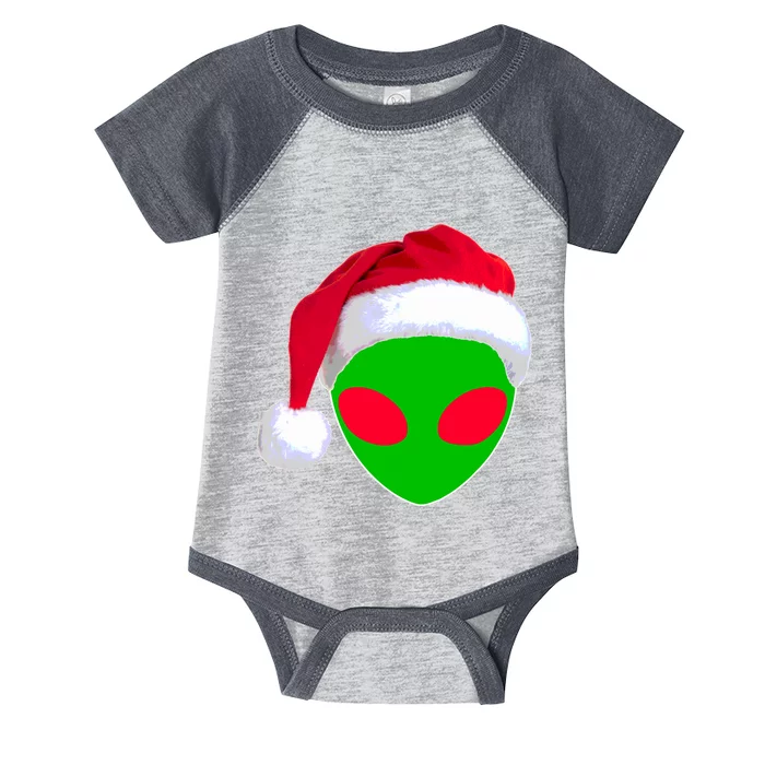 Alien Santa Claus Hat Christmas Logo Infant Baby Jersey Bodysuit