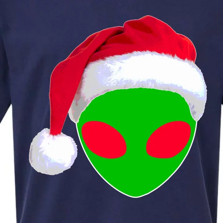 Alien Santa Claus Hat Christmas Logo Sueded Cloud Jersey T-Shirt