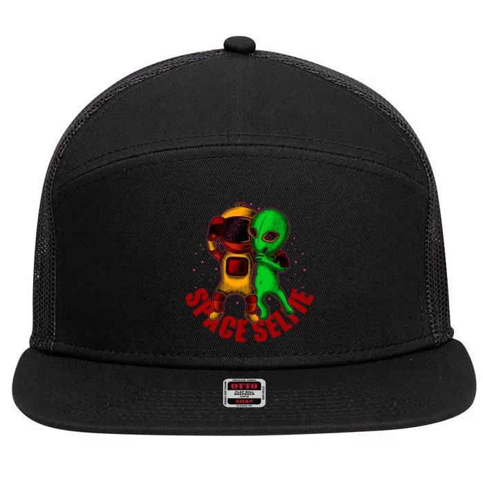 Alien Space Selfie 7 Panel Mesh Trucker Snapback Hat