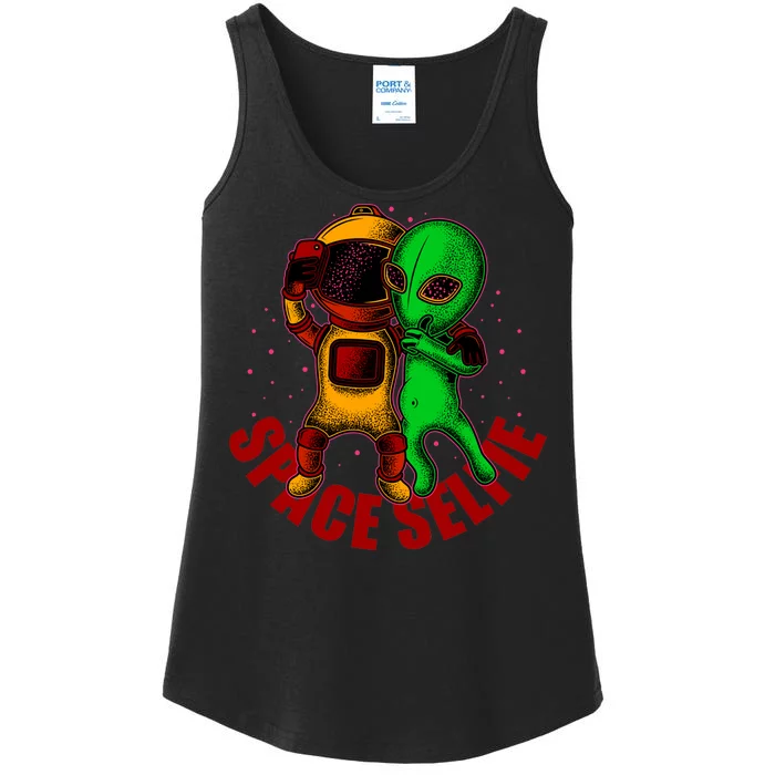 Alien Space Selfie Ladies Essential Tank