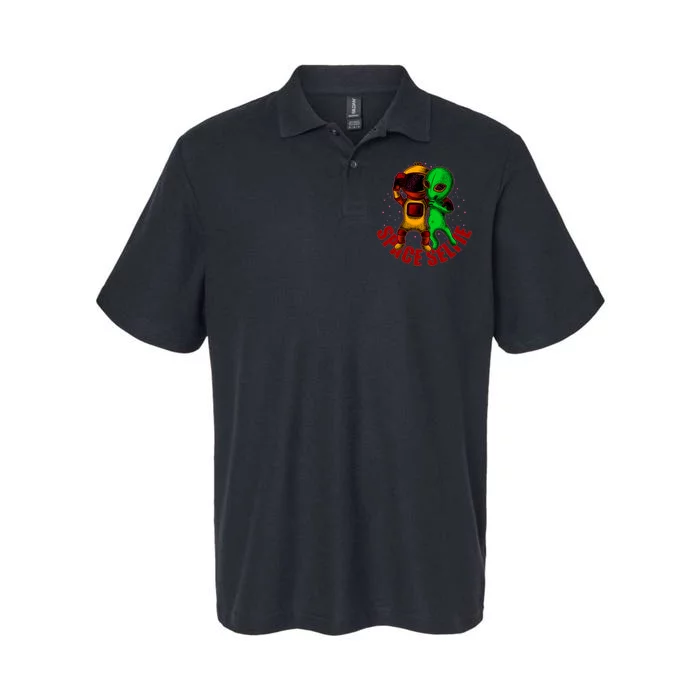 Alien Space Selfie Softstyle Adult Sport Polo