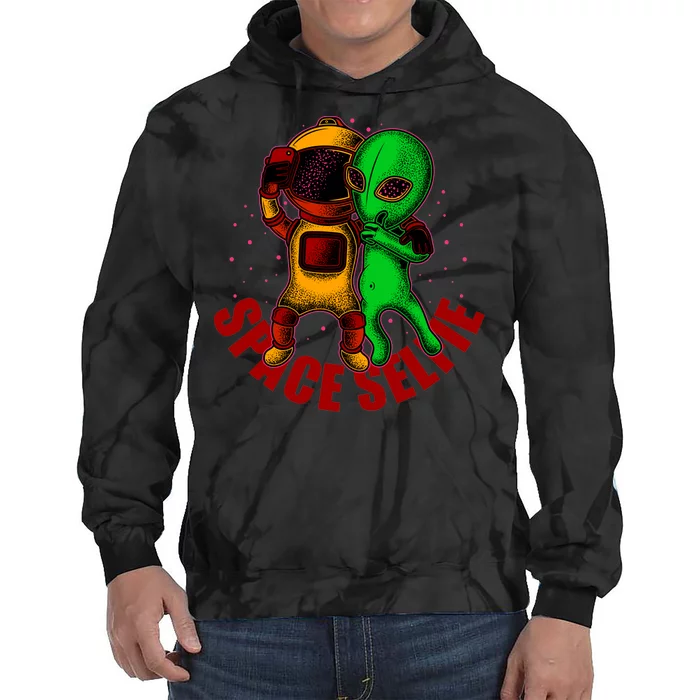 Alien Space Selfie Tie Dye Hoodie