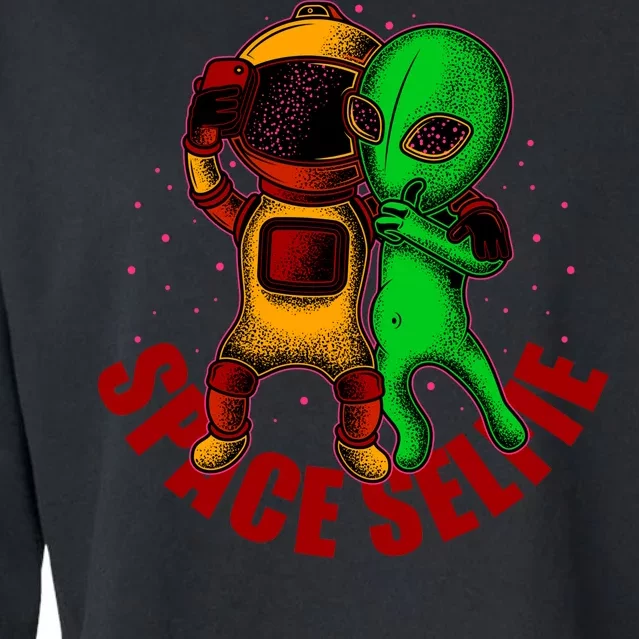 Alien Space Selfie Cropped Pullover Crew