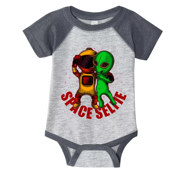 Alien Space Selfie Infant Baby Jersey Bodysuit