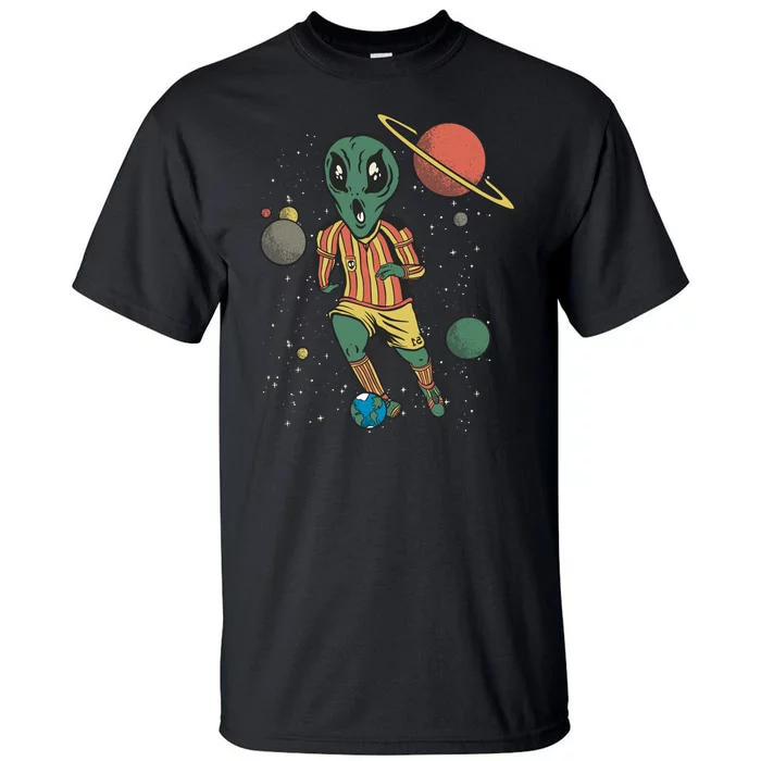 Alien Space Soccer Player Tall T-Shirt