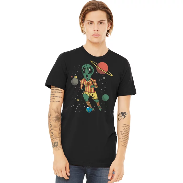 Alien Space Soccer Player Premium T-Shirt