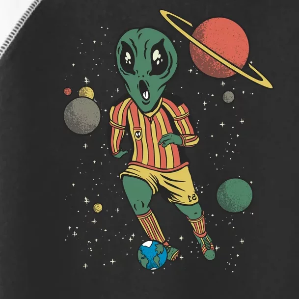 Alien Space Soccer Player Toddler Fine Jersey T-Shirt