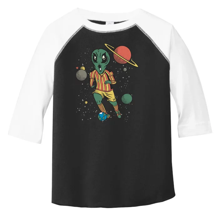 Alien Space Soccer Player Toddler Fine Jersey T-Shirt