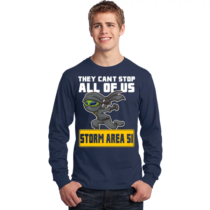 Alien Storming Area 51 Ninja Run Long Sleeve Shirt