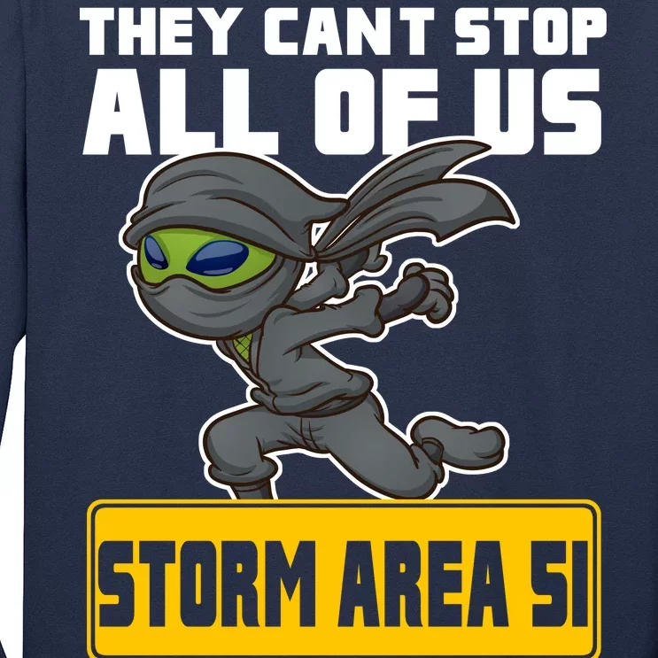 Alien Storming Area 51 Ninja Run Long Sleeve Shirt