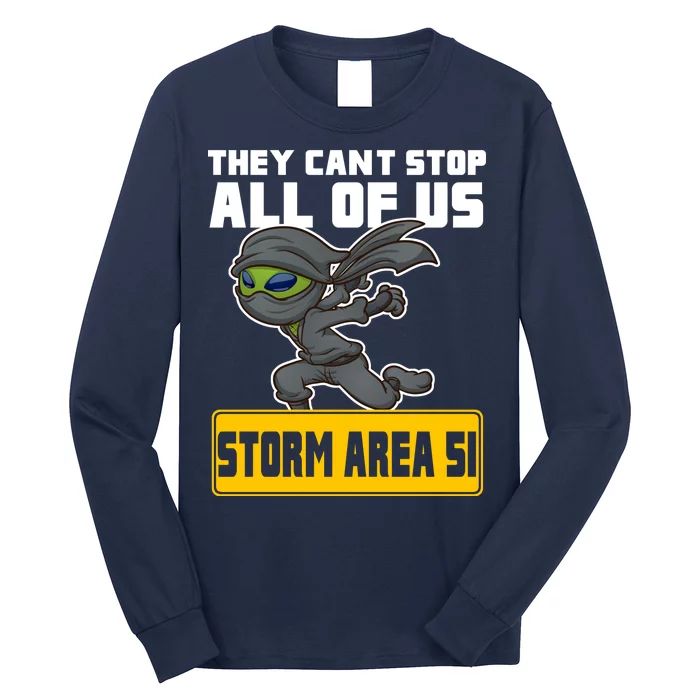 Alien Storming Area 51 Ninja Run Long Sleeve Shirt