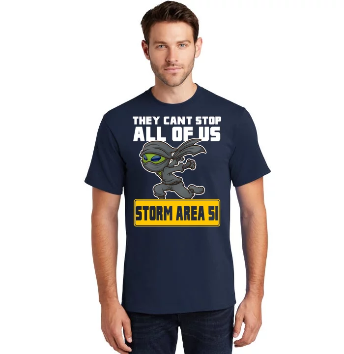 Alien Storming Area 51 Ninja Run Tall T-Shirt