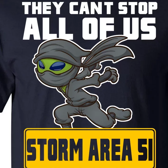 Alien Storming Area 51 Ninja Run Tall T-Shirt