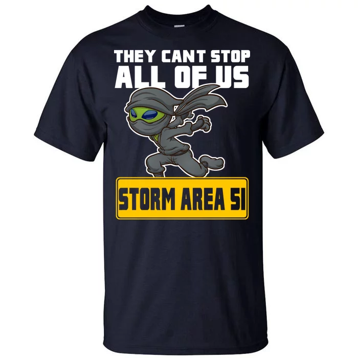 Alien Storming Area 51 Ninja Run Tall T-Shirt