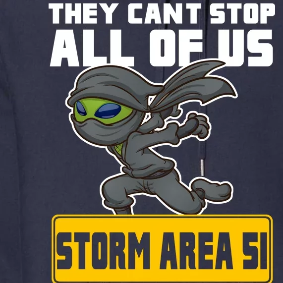 Alien Storming Area 51 Ninja Run Premium Hoodie