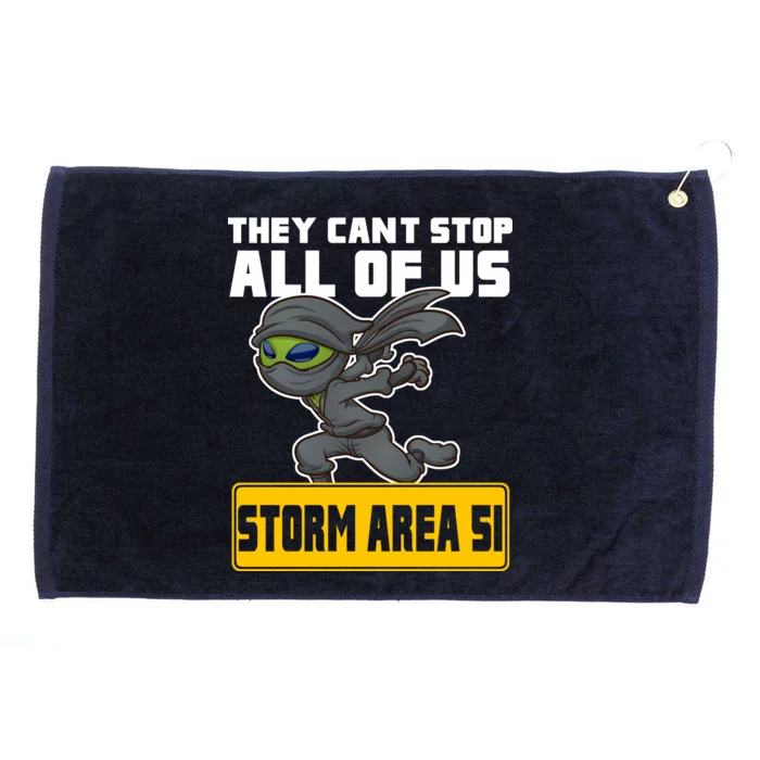 Alien Storming Area 51 Ninja Run Grommeted Golf Towel