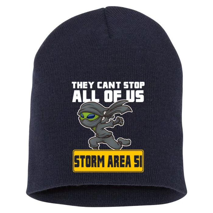 Alien Storming Area 51 Ninja Run Short Acrylic Beanie