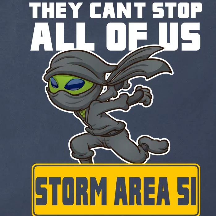 Alien Storming Area 51 Ninja Run Zip Tote Bag